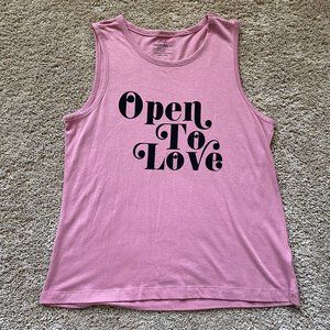 FOR THE REPUBLIC Letter Graphic Scoop Neck Tee